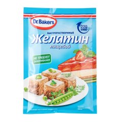 Желатин пищевой гранулированный Dr.Bakers 220 bloom 10 г 